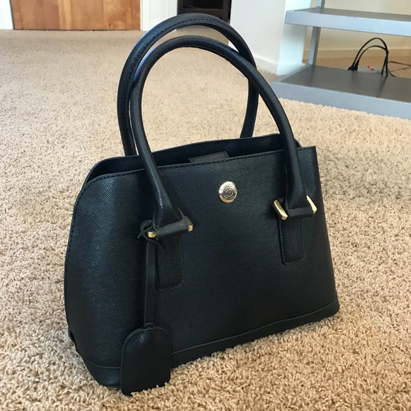 london fog black purse